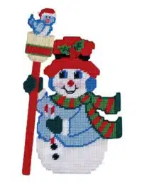 Design Works 1486 Snowman with Broom Plastic Cross Stitch Kit