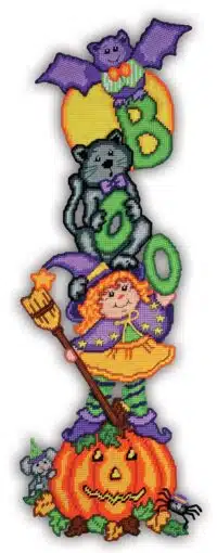 Design Works 2138 Boo Pile-Up Plastic Cross Stitch Kit