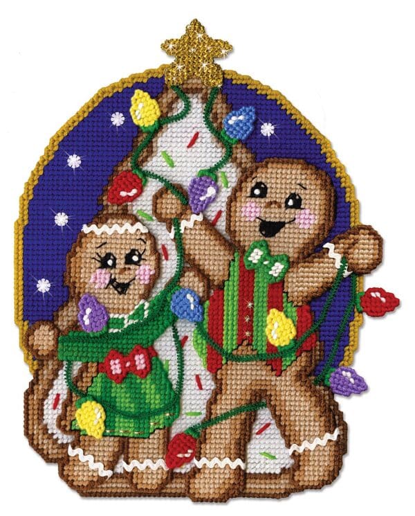 Design Works 3610 Gingerbread Couple Plastic Cross Stitch Kit