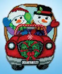 Design Works 3635 Winter Drive Plastic Cross Stitch Kit