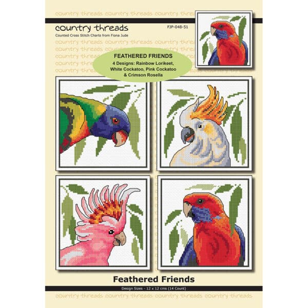 Country Threads Feathered Friends  FJP-048-51 Hard Copy