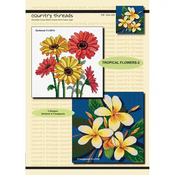Country Threads Tropical Flowers-2 FJP-014-012 Hard Copy