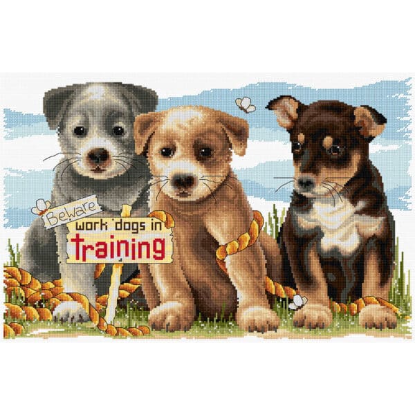 Country Threads Work Dogs In Training FJP-1080 Hard Copy