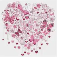 Butterfly Heart X Squared Cross Stitch