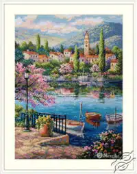 Merejka Village Lake Afternoon K-204 Cross Stitch Kit