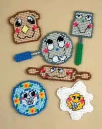 Design Works 1836 Kitchen Buddies (Set/6) Plastic Cross Stitch Kit