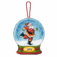 Dimensions Counted Cross Stitch Kit: Snow Globe: Joy - 9 x 11cm (3.25 x 4.5in)