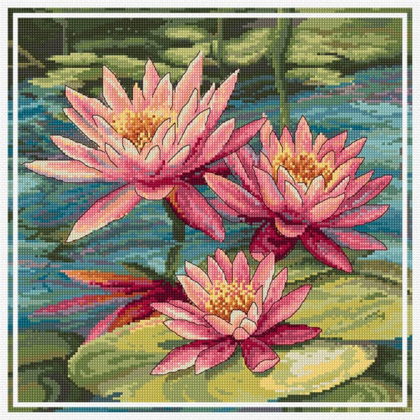 Country Threads Water Lillies FJP-2020 Hard Copy