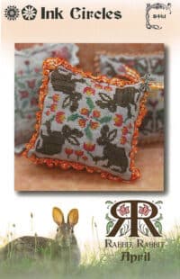 Ink Circles Rabbit Rabbit April Cross Stitch Chart Hard Copy