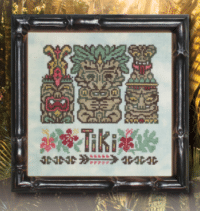 Ink Circles Tiki Time Cross Stitch Chart Hard Copy