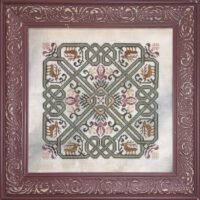 Ink Circles Forest Path Cross Stitch Chart Hard Copy