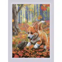 Riolis 2303 Meeting in a Forest Cross Stitch Kit with Aida