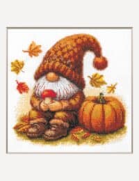 A1044 Harvest Gnome Aine Cross Stitch Kit with Aida fabric