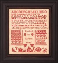Hands Across The Sea Samplers - Emma Pack 1886 - Bristol Orphanage Sampler