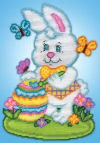 Design Works 3178 Painter Bunny Plastic Cross Stitch Kit