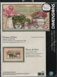 Dimensions FLOWERS OF PARIS Counted Cross Stitch Kit 36 x 20cm #35204