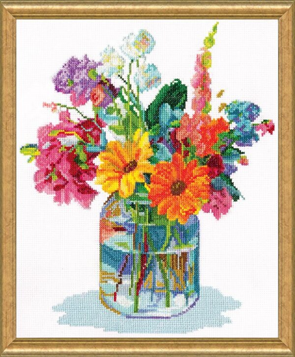 Design Works Cottage Bouquet 3551 Cross Stitch Kit
