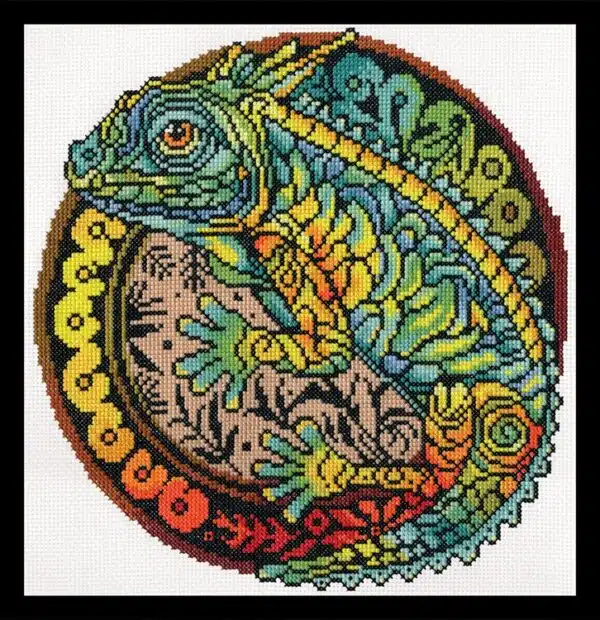 Design Works Rainbow Iguana 3566 Cross Stitch Kit