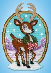 Design Works 3616 Vintage Deer Plastic Cross Stitch Kit