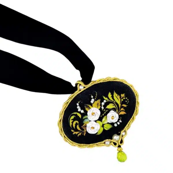 Pendant White Rose 1708AC Cross Stitch Kit