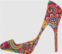 Pink Paisley Shoe X Squared
