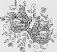 Peacock Zentangle X Squared