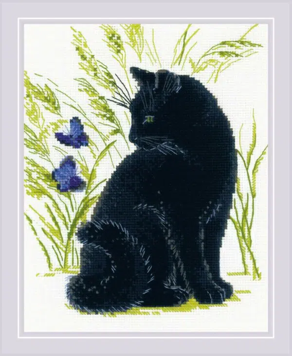 Riolis Black Cat 2001 Cross Stitch Kit