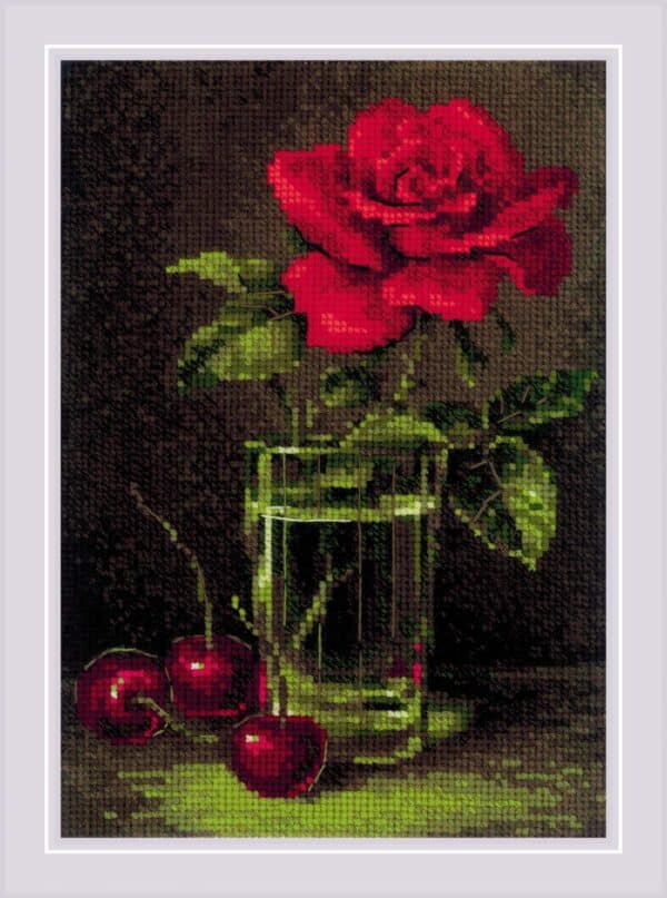 Riolis Rose and Sweet Cherry 2123 Cross Stitch Kit