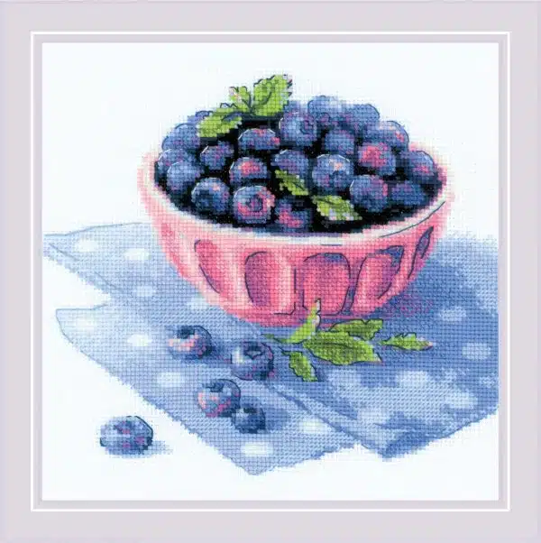 Riolis Ripe Blueberries 2168 Cross Stitch Kit