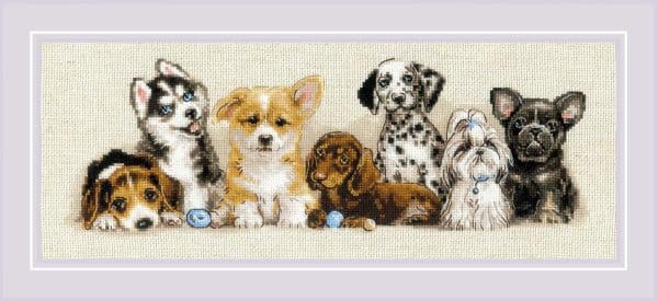 Riolis Puppies 2221 Cross Stitch Kit
