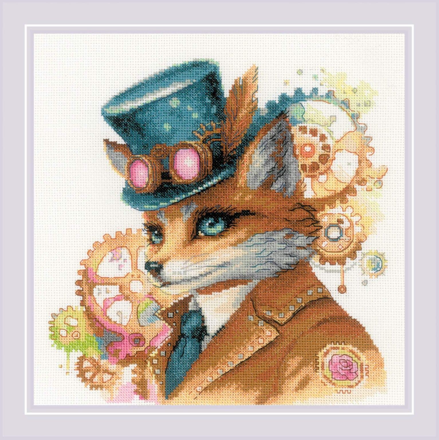 Riolis Steampunk Fox 2209 Cross Stitch Kit JK
