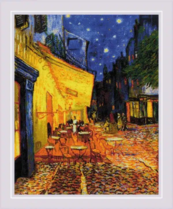 Riolis Café Terrace at Night after V. Van Gogh's Painting 2217 Cross Stitch Kit