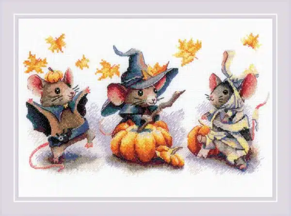 Riolis Spooky Mouse Trio 2241 Cross Stitch Kit