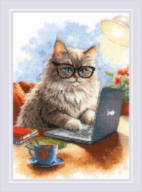Riolis  Writer of Meowmoirs 2263 Cross Stitch Kit