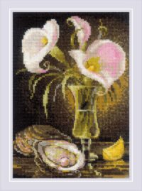 Riolis  Calla Lilies and Oyster 2267 Cross Stitch Kit