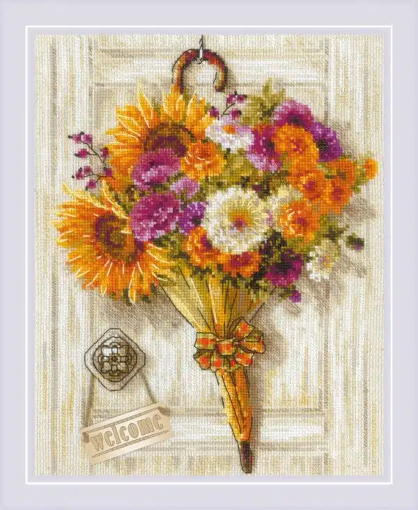 Riolis Autumn Umbrella 2276 Cross Stitch Kit