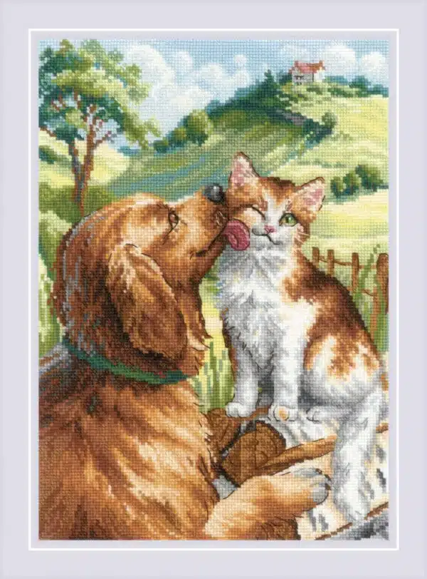 Riolis Like Cat and Dog 2275 Cross Stitch Kit
