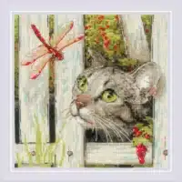 Riolis 2289 Who are you? Cross Stitch Kit with Aida fabric