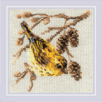 Riolis 2329 2329 Siskin Cross Stitch Kit with Aida fabric