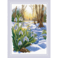 Riolis 2336 Spring Is Coming Cross Stitch Kit with Aida fabric