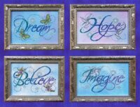 Joan Elliott JE132 Dream, Hope, Believe, Imagine Chart Hard Copy