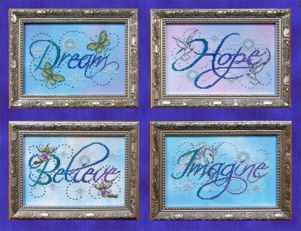 Joan Elliott JE132 Dream, Hope, Believe, Imagine Chart Hard Copy