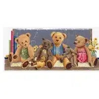 Classroom teddies Long Stitch Chart by Country Threads