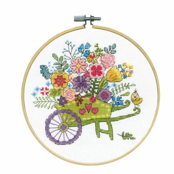 Design Works Flower Cart 7086 Cross Stitch Kit