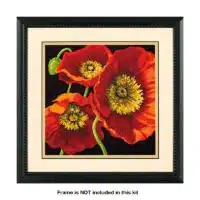 Dimensions Red Poppy Trio Needlecraft 71-20073 Needlepoint Kit (NOT CROSS STITCH)