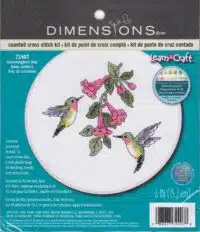 Dimensions HUMMINGBIRD DUO Learn A Craft Counted Cross Stitch Kit, 15.2cm, 72407