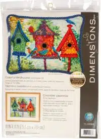 Dimensions Printed Colorful Birdhouses Needlecraft 71-20088 Needlepoint Kit (NOT CROSS STITCH)