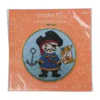 Make It Pirate Long Stitch 15cm Round Cross Stitch Kit With Hoop