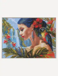 A1027 A1027 Mother Nature. Tropics Aine Cross Stitch Kit with Aida