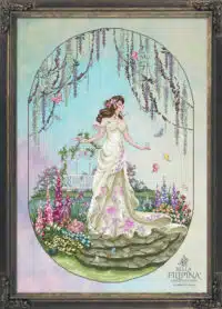 Bella Filipina Designs Lady Antheia  BF061 Cross Stitch Chart Hard Copy